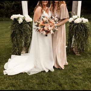 Baltic Born Velvet Bridesmaid Wrap Dress